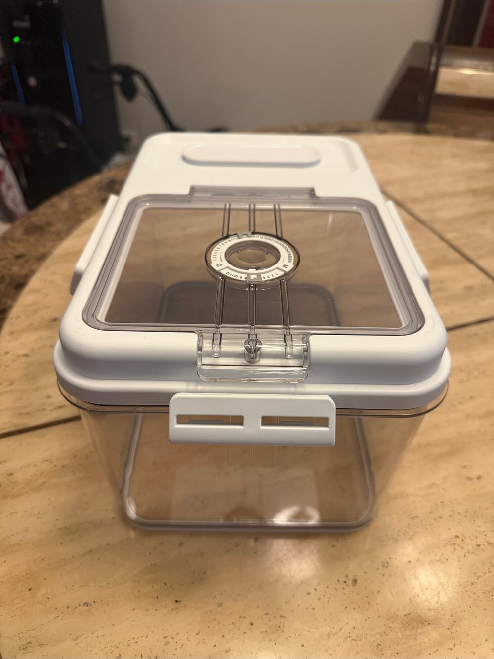 Airtight Clear Food Storage Container with White Lid